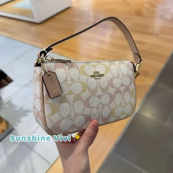 NWT Coach Nolita 19 Pretty Signature Canvas CDW29 IM/CHALK/PINK - Picture 3 of 8